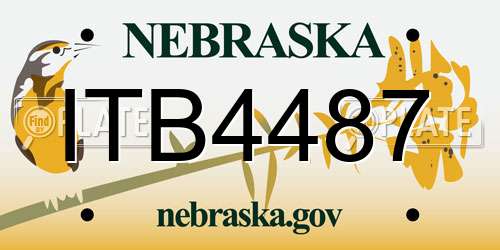 ITB4487 Nebraska License Plate