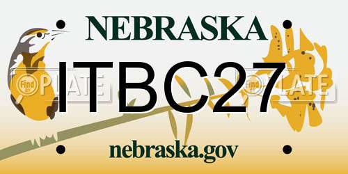 ITBC27 Nebraska License Plate