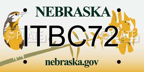 ITBC72 Nebraska License Plate