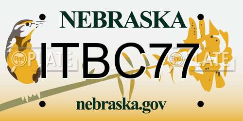 ITBC77 Nebraska License Plate