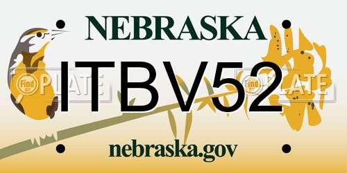 ITBV52 Nebraska License Plate