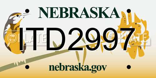 ITD2997 Nebraska License Plate