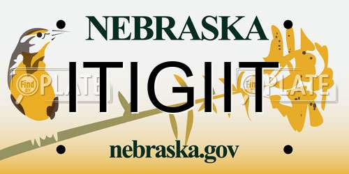 ITIGIIT Nebraska License Plate