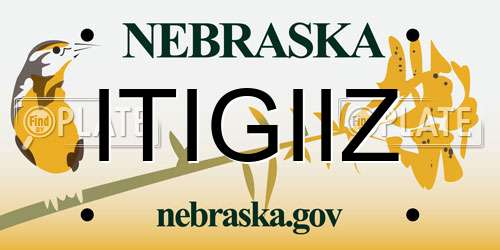ITIGIIZ Nebraska License Plate