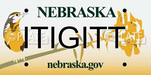 ITIGITT Nebraska License Plate