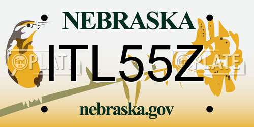 ITL55Z Nebraska License Plate