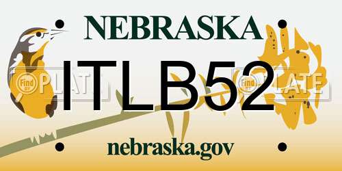 ITLB52 Nebraska License Plate