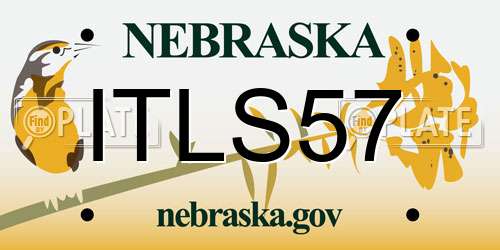 ITLS57 Nebraska License Plate
