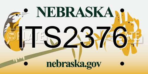 ITS2376 Nebraska License Plate