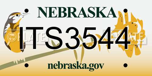 ITS3544 Nebraska License Plate