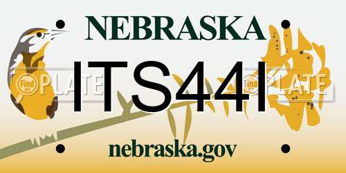 ITS44I Nebraska License Plate