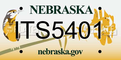 ITS5401 Nebraska License Plate