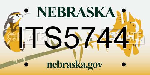 ITS5744 Nebraska License Plate