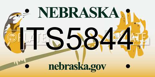 ITS5844 Nebraska License Plate