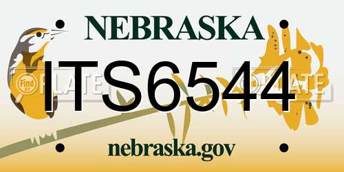 ITS6544 Nebraska License Plate