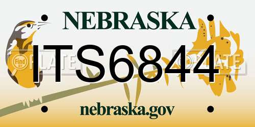 ITS6844 Nebraska License Plate