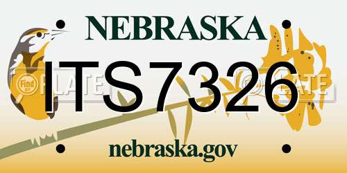 ITS7326 Nebraska License Plate