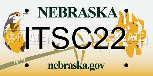 ITSC22 Nebraska License Plate