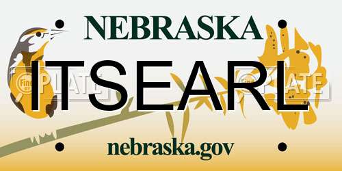 ITSEARL Nebraska License Plate