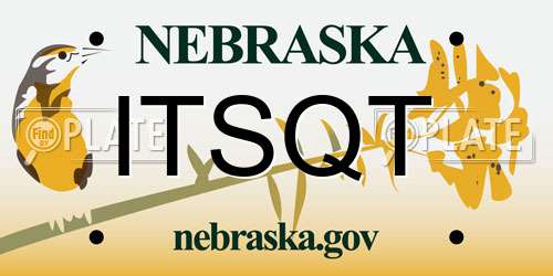 ITSQT Nebraska License Plate