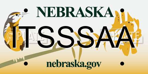 ITSSSAA Nebraska License Plate
