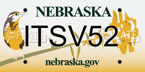 ITSV52 Nebraska License Plate