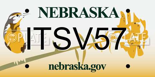 ITSV57 Nebraska License Plate