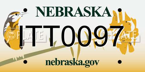 ITT0097 Nebraska License Plate