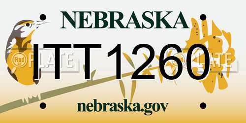 ITT1260 Nebraska License Plate