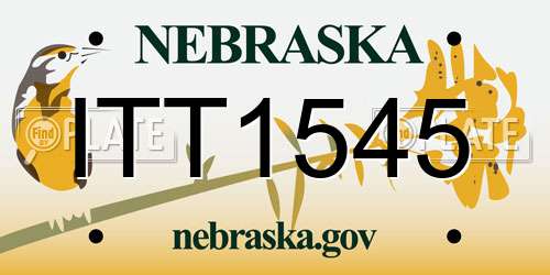 ITT1545 Nebraska License Plate