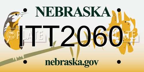 ITT2060 Nebraska License Plate
