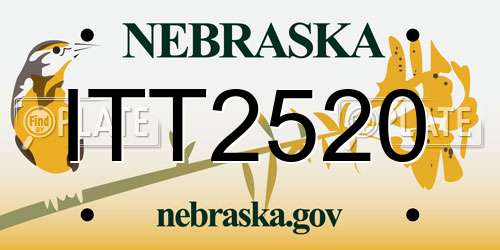 ITT2520 Nebraska License Plate