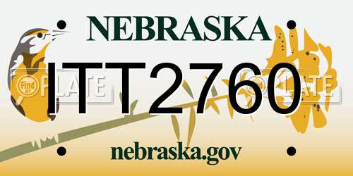 ITT2760 Nebraska License Plate