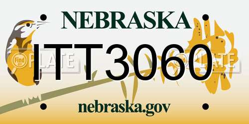 ITT3060 Nebraska License Plate