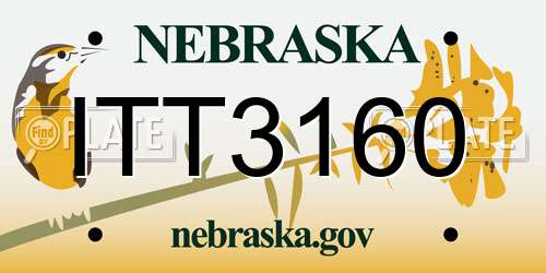 ITT3160 Nebraska License Plate