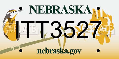 ITT3527 Nebraska License Plate