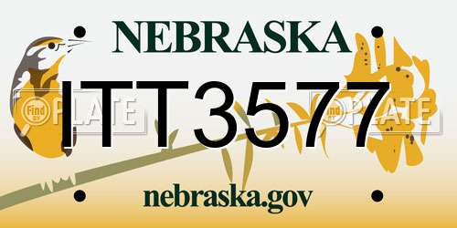 ITT3577 Nebraska License Plate