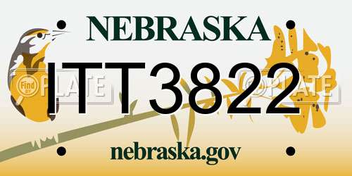 ITT3822 Nebraska License Plate
