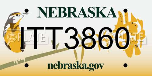 ITT3860 Nebraska License Plate