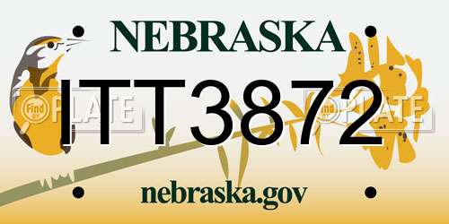 ITT3872 Nebraska License Plate