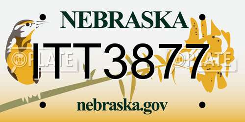 ITT3877 Nebraska License Plate
