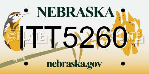 ITT5260 Nebraska License Plate
