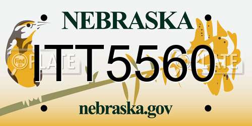 ITT5560 Nebraska License Plate
