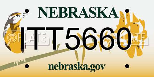 ITT5660 Nebraska License Plate