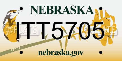 ITT5705 Nebraska License Plate