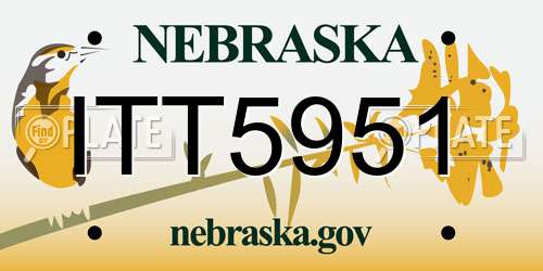 ITT5951 Nebraska License Plate