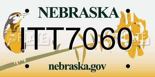 ITT7060 Nebraska License Plate