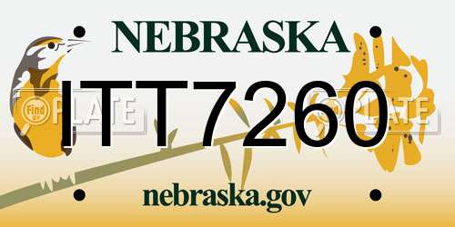 ITT7260 Nebraska License Plate