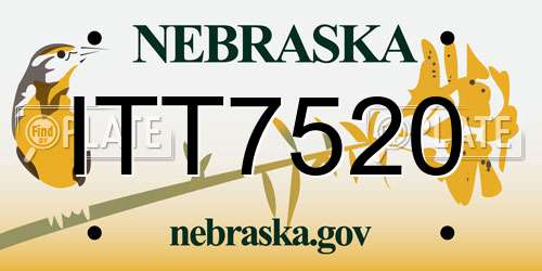 ITT7520 Nebraska License Plate