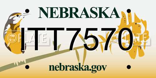 ITT7570 Nebraska License Plate